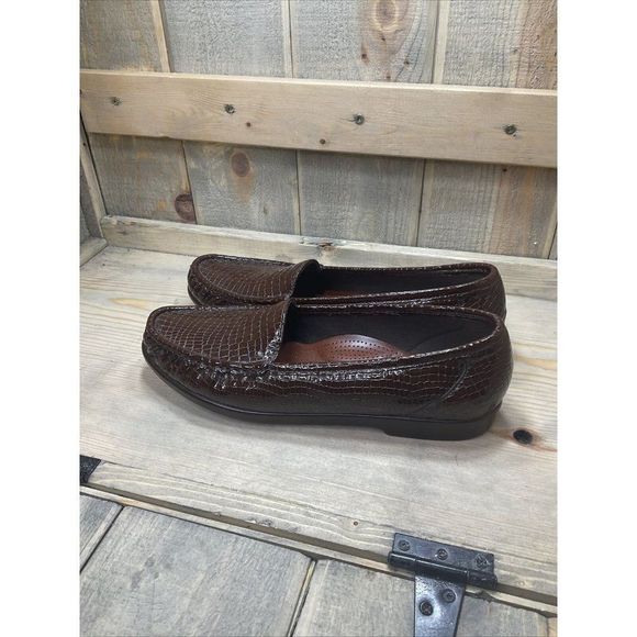 Sas Tripad Comfort Foot Bed Simplify Brown Croc Loafer SlipOn Womens US11 Patent - Picture 5 of 9